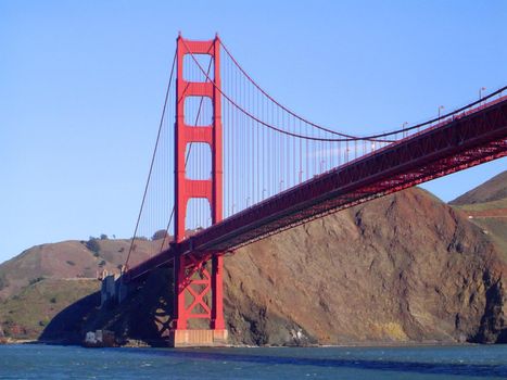 a view of the golden gate suspension bridge, san francisco, california