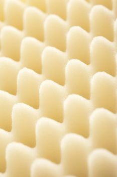 Macro view on rows of curvy foam insulation used for fragile objects or insulating sound
