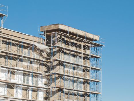 Construction site of the new hotel building.