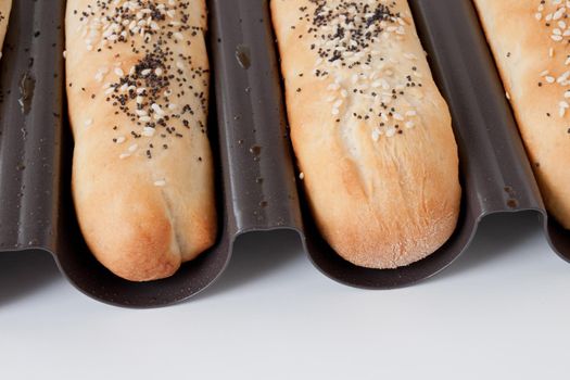 Freashly baked breadsticks.