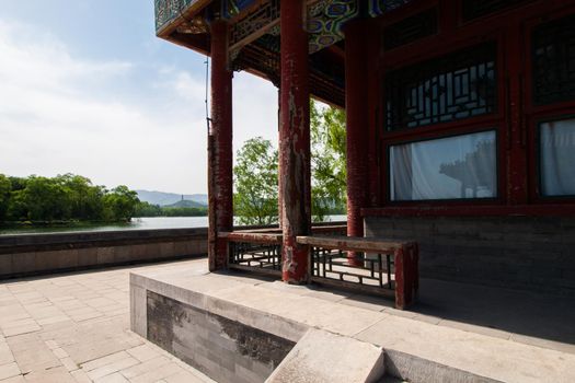 Temple in Summer Palace in Beijing, China.