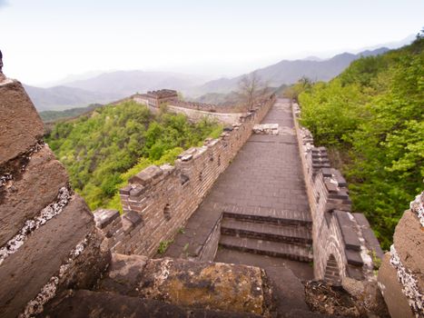 The Great Wall of China at the Mutianyu section near Beijing.