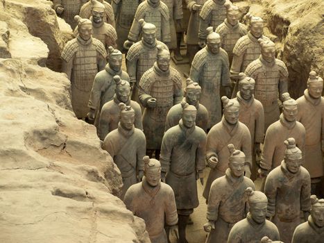 The Terracotta Army in Xian, China.