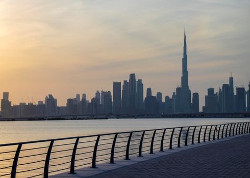 Dubai city skyline.