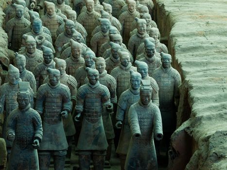The Terracotta Army in Xian, China.