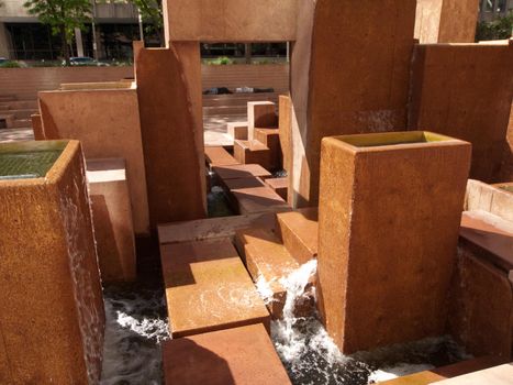 Fountain in Skyline Park, Denver.