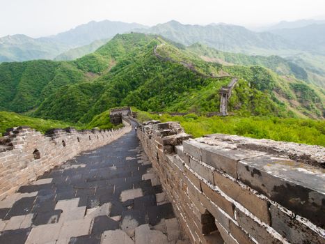 The Great Wall of China at the Mutianyu section near Beijing.