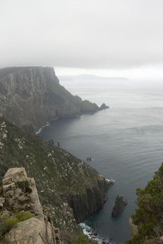 a storm brewing over the cliffs of cape pillar, tasmania