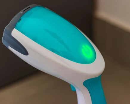 Close up shot of a steam iron