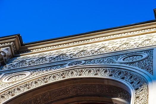 Exterior of Tbilisi Opera House in art deco style on Rustaveli avenue, Tbilisi, Georgia