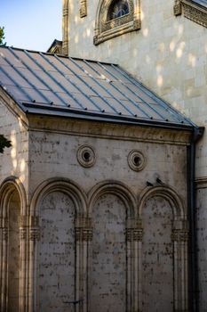 Exterior decor of famous Kashveti church in Tbilisi, Georgia