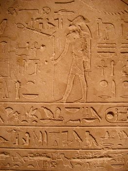 illuminted stome carvings of egyptian hieroglyphics