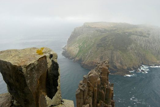 view from the blade towards tasman island, cape pillar, tasmania