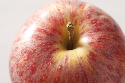 Close-up of fresh red apple. Macro