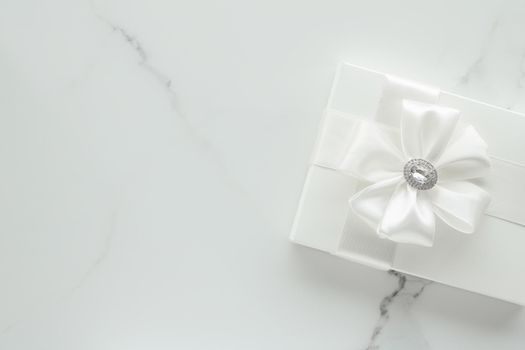 Romantic celebration, lifestyle and holiday present concept - Luxury wedding gifts on marble