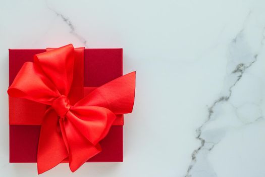 Romantic celebration, lifestyle and birthday present concept - Luxury red holiday gifts on marble