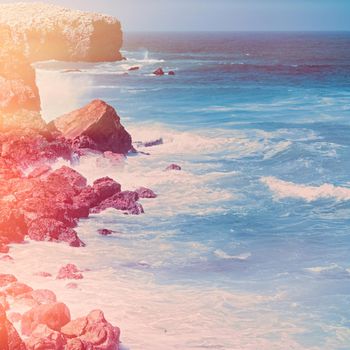 Coastal art print, holiday destination and travel concept - Dreamy ocean coast in summer
