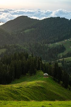 One of the most famous sunset view of Georgia from the mountains over Bakhmaro resort