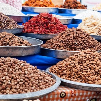 the colors, the aromas and the atmosphere of the Turgutris market in Turkey