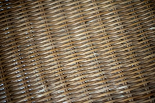 macro image of a woven wicker surface from a chair