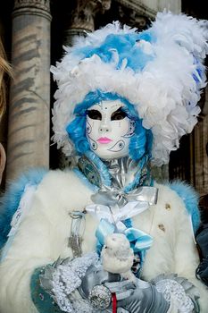 VENICE, ITALY - Febrary 7 2018: The masks of the Venice carnival 2018