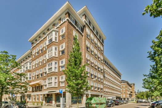 View of street near building with beauty of vegetation outside