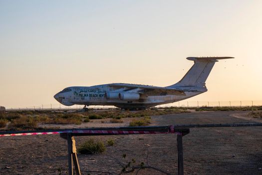 Abandoned IL76 airplan in emirate of Umm Al Quain, believed to be used by notorious arms dealer Viktor Bout for smuggle the arms.