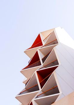 Dubai, UAE - 03.26.2021 Facade of a binghatti views building in Dubai Silicon Oasis area of the city.