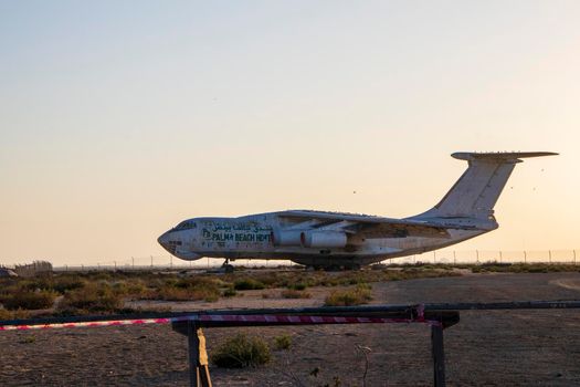 Abandoned IL76 airplan in emirate of Umm Al Quain, believed to be used by notorious arms dealer Viktor Bout for smuggle the arms.
