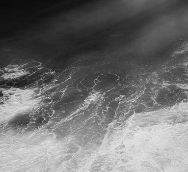 Coastal art print, monochrome and seascape concept - Atlantic ocean coast scenery, fine art