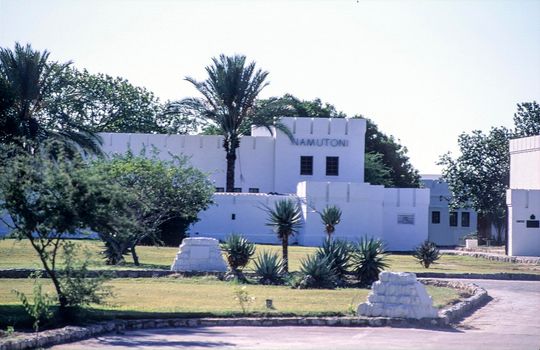 Namutoni camp, german fort, Etosha national park, Namibia Africa