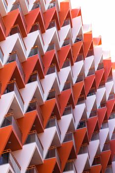 Dubai, UAE - 04.02.2021 - Facade of a Binghatti crystals residential building.
