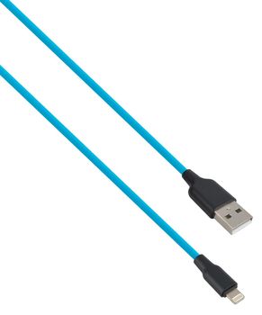 cable with USB and Lightning connector, isolated on white background