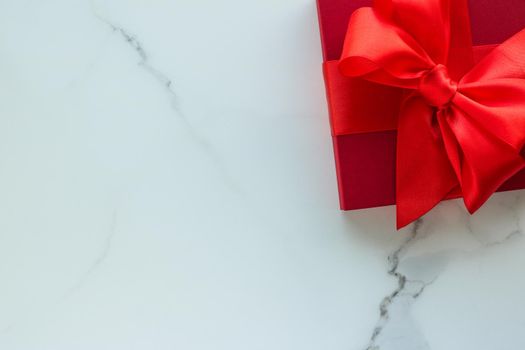 Romantic celebration, lifestyle and birthday present concept - Luxury red holiday gifts on marble