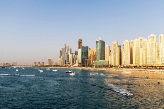 Dubai,UAE - 04.10.2021 Beach located at Jumeirah Beach residence area of Dubai. UAE