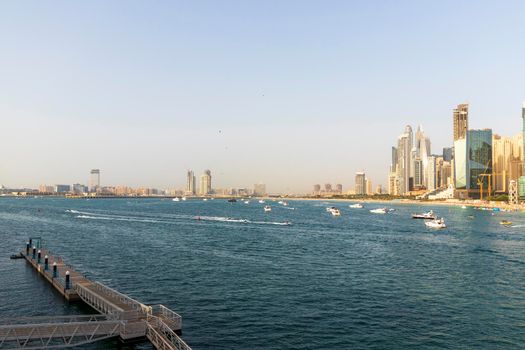 Dubai,UAE - 04.10.2021 Beach located at Jumeirah Beach residence area of Dubai. UAE