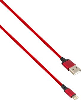 cable with USB and Lightning connector, isolated on white background