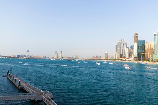 Dubai,UAE - 04.10.2021 Beach located at Jumeirah Beach residence area of Dubai. UAE
