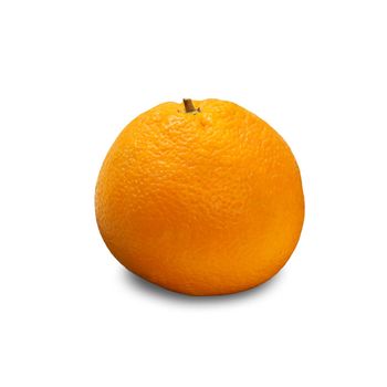 Orange on the white isolated background. Organic fruits.