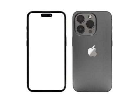 Antalya, Turkey - September 12, 2022: Newly released iPhone 14 Pro mockup set with different angles