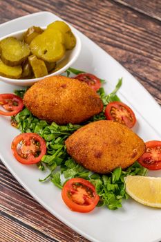 Lebanese Kibbeh, Stuffed Meatballs Food, Falafel, icli Kofte. 