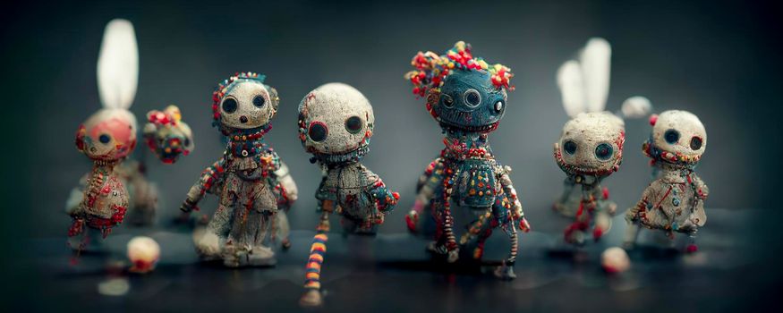 voodoo dolls for halloween celebration party, background
