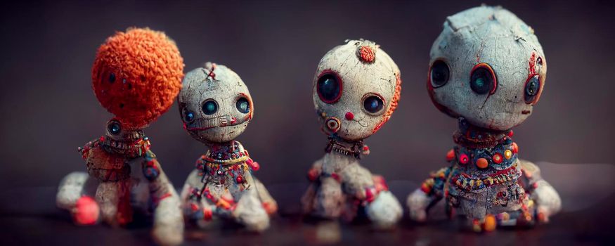 voodoo dolls for halloween celebration party, background