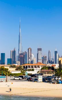 Dubai, UAE - 02.27.2021 Dubai city skyline.