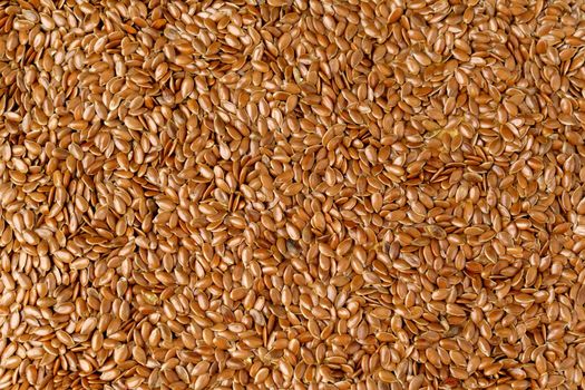 Flax seeds close-up, organic food. Flax seed, background Texture