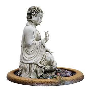 Buddha statue isolated on white background 3d illustration 