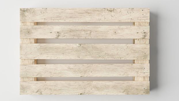 pallet isolated on white background 3d illustration