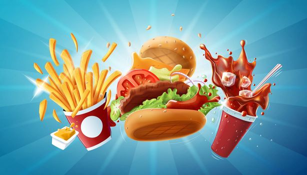 Fast Food - high resolution raster file. Size: 15868x9046px, 143MP. Suitable for billboards.