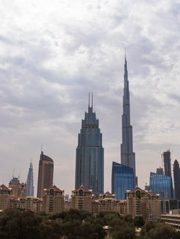 Dubai, UAE - 02.25.2021 View a Dubai downtown area.