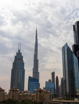 Dubai, UAE - 02.25.2021 View a Dubai downtown area.